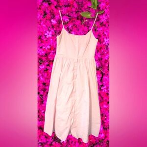 Emory Park Bright Light Pink Dress Stripe Seersucker Size Medium